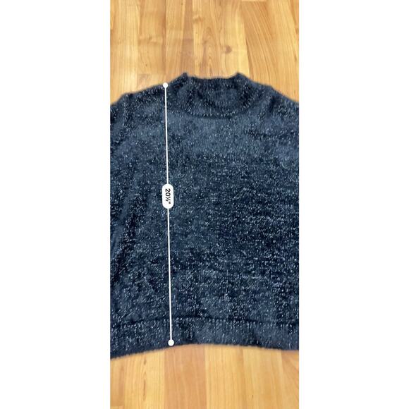 Wild Fable Turtleneck Sparkle Boxy Pullover Sweater - Black Women's L New - Picture 5 of 8